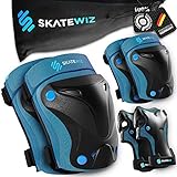 SKATEWIZ Schoner Inliner Kinder - Knieschoner kinder Schoner Set - Protektorenset inline...