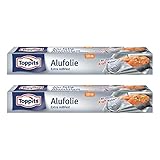 Toppits Alufolie Doppel-Kraft-Waben (10m x 29.5cm), 2er Pack (2 x 10 Meter)