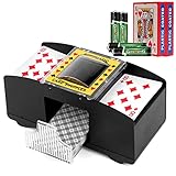 SZBJSMF Kartenmischer 2 Deck,Kartenmischmaschine Elektrische mit Batteries und 2 Poker...