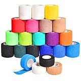 Selbstklebender Verband 22Rollen Selbsthaftende Bandage 5cm +2,4cm Haftbandage Fixierbinde...