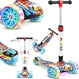 KIDIZ® Roller Kinder Scooter X-Pro2 Dreiradscooter mit PU LED Leuchtenden Räder...