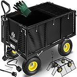 KESSER® Bollerwagen 550kg belastbar Gartenwagen Transportwagen Gartenkarre herausnehmbare...