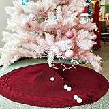 Große gestrickte Weihnachtsbaumdecke, Weihnachtsbaummatte, Weihnachtsbaumdecke,...