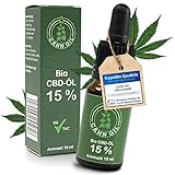 Cann Oil CBD-Öl 15%-Breitspektrum CBD Tropfen 10ml-reines Hanföl mit Cannabidiol