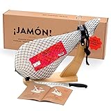 Jamon-Box Nr. 1 - Serrano Schinken 4,5 Kg im Geschenkkarton mit Zubehör | Schinken-Set...