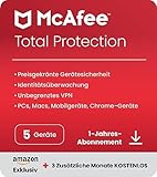 McAfee Total Protection 2023 |exklusiv bei Amazon| 5 Geräte |Virenschutz- und...