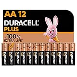 Duracell Plus AA Mignon Alkaline-Batterien, 1.5V LR6 MN1500, 12er-Pack