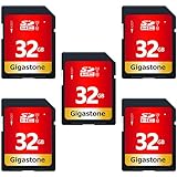 Gigastone 32GB SDHC Speicherkarte 5er-Pack, UHS-I U1 Klasse 10, bis zu 80 MB/Sek. für...