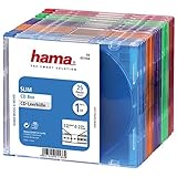 Hama CD-ROM Slim Box (platzsparend, auch für DVD und Blu-ray geeignet, fünf ) 25er Pack