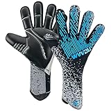 WVVOU Torwarthandschuhe, Torwarthandschuhe Herren, Fußballhandschuhe, 4+3mm Latex Super...