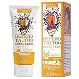 Premium Tattoo Sonnencreme, Sun Protection LSF50, Sonnenschutz für Tätowierte Tattoo...