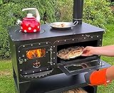 XL Garten-Backofen 'Elise XL' mit Kochstelle Gartenküche Holzbackofen Pizza-/Brotbackofen