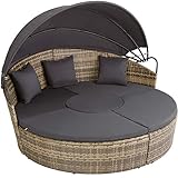 TecTake Lounge Muschel Sonneninsel - Sonnenliege 2 Personen und mehr, multifunktionales...