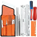 Kettensägen Schärffeilen Kit, 11tlg Sägekettenfeilenset...