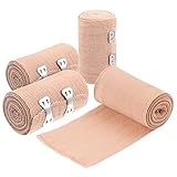 elastischer medizinischer Verband, Kompressionsrolle mit extra Metallclips, Sportzubehör...