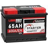 LANGZEIT Autobatterie 12V 65Ah Starterbatterie ersetzt Batterie 60Ah 55Ah 56Ah 61Ah 62Ah...