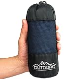 Outdoro Hüttenschlafsack, Ultra-Leichter Reise-Schlafsack - nur 350 g aus Reiner...