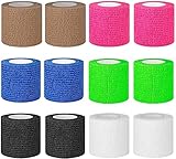 YOLAISI 12 Rollen 5 cm Selbstklebender Verband, Elastischer Selbsthaftende Cohesive...