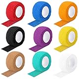 Fingerpflaster 9 Rolle Selbstklebender Verband, 2,5cm x 4,5m Selbsthaftende Bandage...