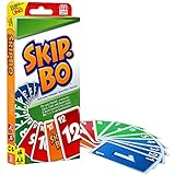 Mattel Games 52370 - Skip-Bo Kartenspiel und Familienspiel geeignet für 2 - 6 Spieler,...