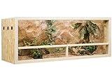 OSB Terrarium, Holzterrarium 150x60x60 cm mit Seitenbelüftung, Zierleistenset:mit...