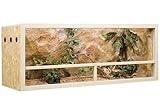 OSB Terrarium, Holzterrarium 150x60x60 cm mit Seitenbelüftung, Zierleistenset:mit...