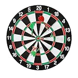 SANON Dartscheibe Set 15 Zoll Doppelseitige Dartscheibe 6 Stück Darts für Büro und...