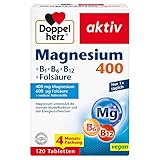 Doppelherz Magnesium 400 + B1 + B6 + B12 + Folsäure - Magnesium unterstützt die normale...