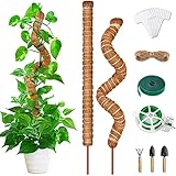 selizo Monstera Rankhilfe,2 Pack 64cm Pflanzstab Kokos, Biegsame Moosstab für Monstera...