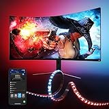 Govee Gaming LED Strip PC Hintergrundbeleuchtung, Smart RGBIC Wi-Fi LED Streifen für...