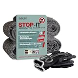 RAKSO STOP-IT Stahlwolle zur Mäuseabwehr – 2x3m elastische Stahlwolle gegen Mäuse &...