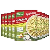 Knorr Spaghetteria Nudel-Fertiggericht Carbonara leckeres Nudelgericht 155 g 9 Stück