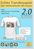 TransOurDream Echte Inkjet/Laser T-Shirt Transferpapier Transferfolie...