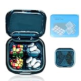 Tablettenbox mit 4 Fächern Tragbare Masken-Aufbewahrungstasche es Geschenk, Tragbare...