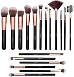 AMMIY 18pcs Premium Makeup Pinsel Set Gesicht und Auge Kunstpinsel für Foundation Puder...