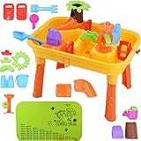 deAO Sand Wassertisch Sandspielzeug Kinder und Spieltisch 2 in1, inkl Spieltischmatte,...