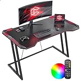 CubiCubi Gaming Schreibtisch, 120 x 60 cm Esport Ergonomischer Computertisch Tisch mit...