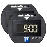 2X Park Lite elektronische Parkscheibe Digitale Parkuhr schwarz mit offizieller Zulassung...