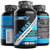 ZMA MAX - 180 Kapseln - Extra hochdosiert - Zink + Magnesium + Vitamin B6 - Premium: Mit 3...