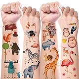 Tattoo Kinder,20 Blätter Tiere Kinder Tattoo,Temporäre Tattoos zum Aufkleben mit...