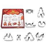 cypreason Lebkuchenhaus-Ausstecher, 8-teiliges Winter-Weihnachtsausstecher-Set,...