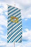 Bayern Fahne – 150 x 400 cm, Bannerfahne für Fahnenmast, Bayern Flagge mit...