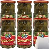 Spreewald Feldmann Original Spreewald Gewürzgurken 6er Pack (6x185g Glas) + usy Block