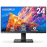 KOORUI Monitor 24 Zoll mit Lautsprecher, IPS PC Monitor, Rahmenlos Bildschirm, FHD 1080P,...