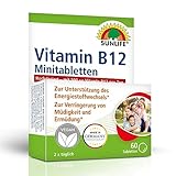 SUNLIFE Vitamin B12 Minitabletten hochdosiert: Nahrungsergänzungsmittel gegen Müdigkeit...