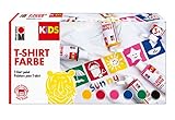 Marabu 0308000000001 - Kids T-Shirt Farbe, 6 x 80 ml, Stoffmalfarbe für Kinder, für...