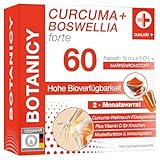 BOTANICY Curcuma + Boswellia forte - 60 Kurkuma Weihrauch Kapseln mit Markenrohstoff...