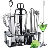 MUOIVG Cocktail Set, Edelstahl Cocktail Shaker Set, 17 Teiliges Barkeeper Set,750ml...