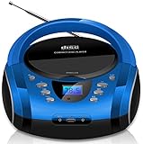 Tragbare Boombox | CD/CD-R | USB | FM Radio | AUX-In | Kopfhöreranschluss | CD-Player |...