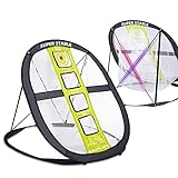 SAPLIZE Golf Chipping Netz, Stark stabiles Pop Up 4-Loch-Golf-Zielnetz für...